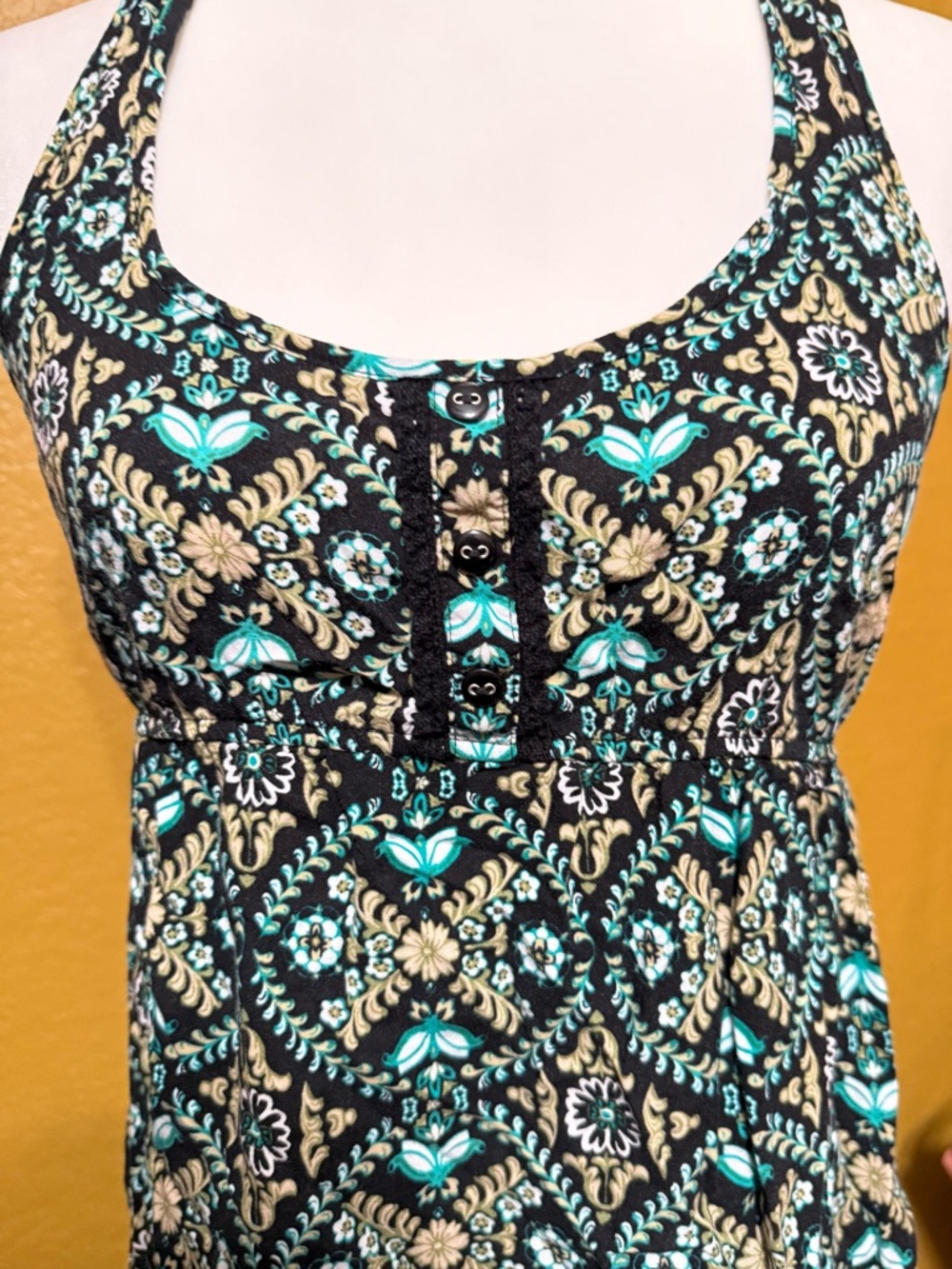 Speechless Boho Crochet Lace Back Empire Waist Tank Top - Large EUC - Picture 4 of 6
